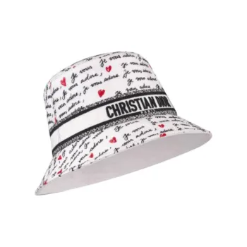 DIOR Cotton Bucket Hats Women's White