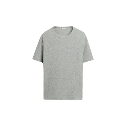 ZARA T-Shirts Men Marbled Gray