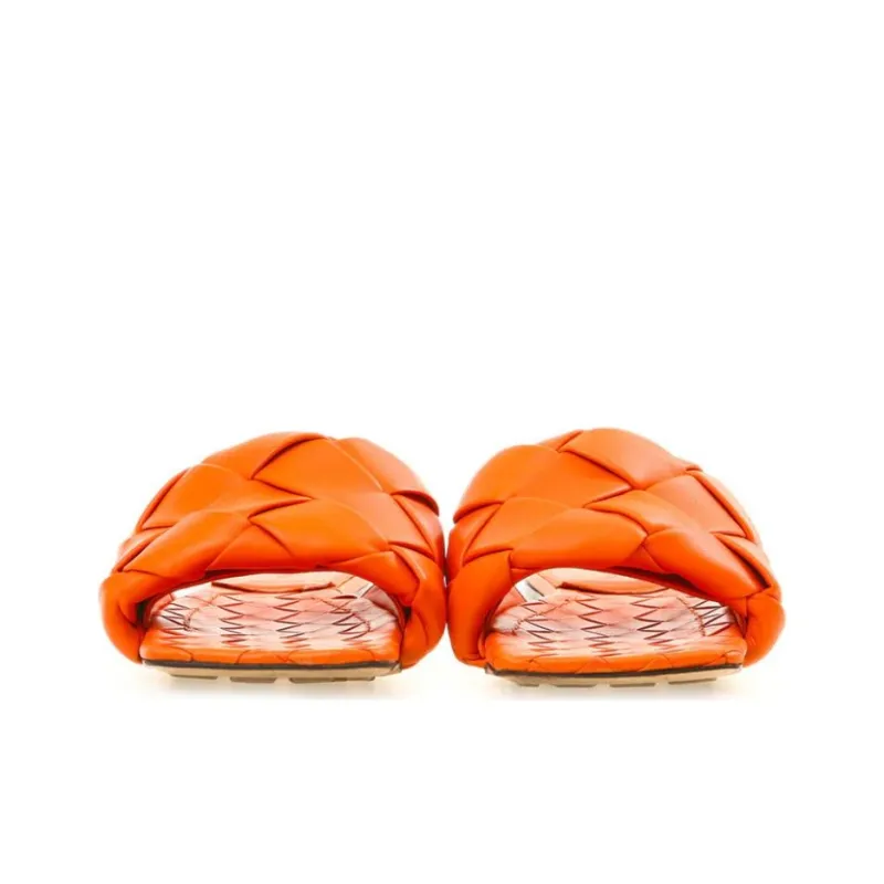 Bottega Veneta Slide Slippers Women's Orange Red-4