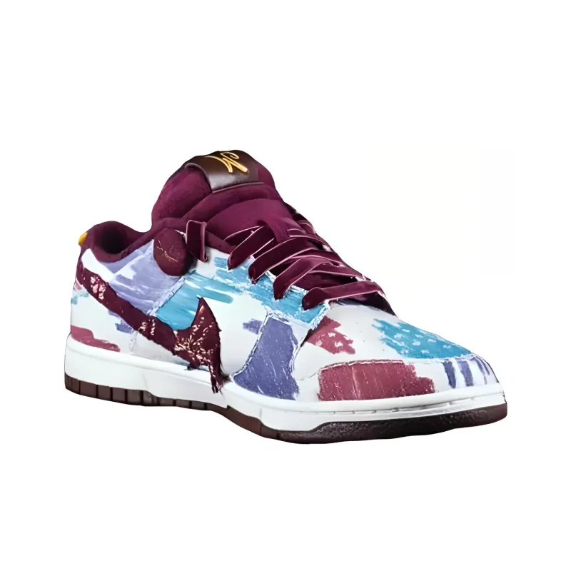 Nike Dunk 'Willy Wonka' Slip Resistant Mid Top Skateboard Shoes Men's White Red Blue-1