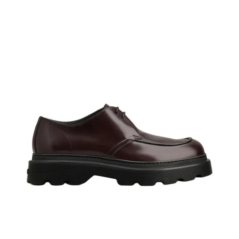 TOD'S Round Toe Lace Up Derby Shoes-1