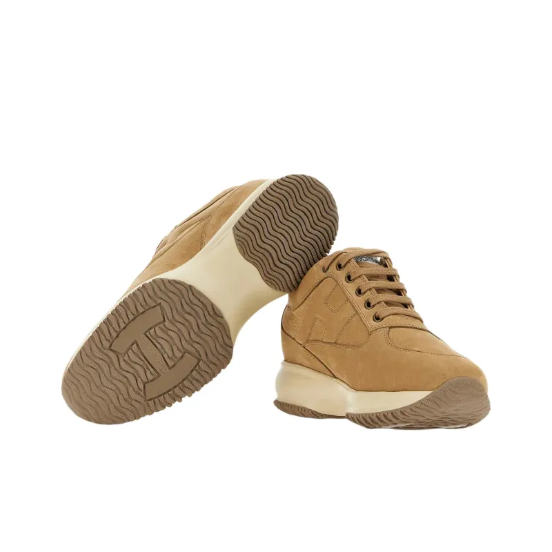 HOGAN Interactive Low Top Casual Shoes 5.5cm Women's Light Umber-5