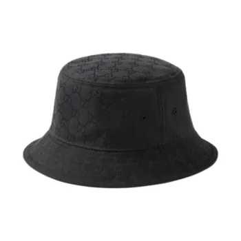 GUCCI Canvas Bucket Hats Unisex Black
