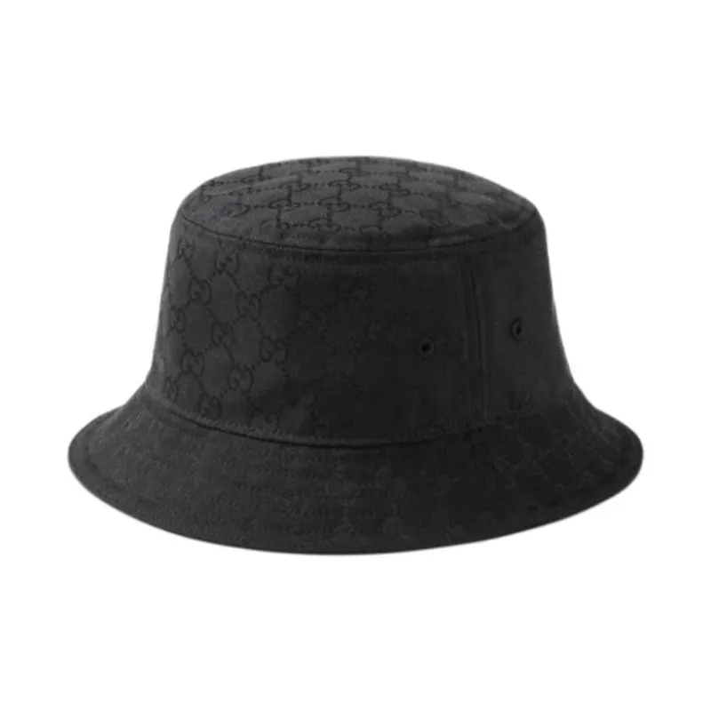 GUCCI Canvas Bucket Hats Unisex Black-0