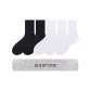 5 Pack[Crew Black 2-Crew White 3][Footback Mesh]