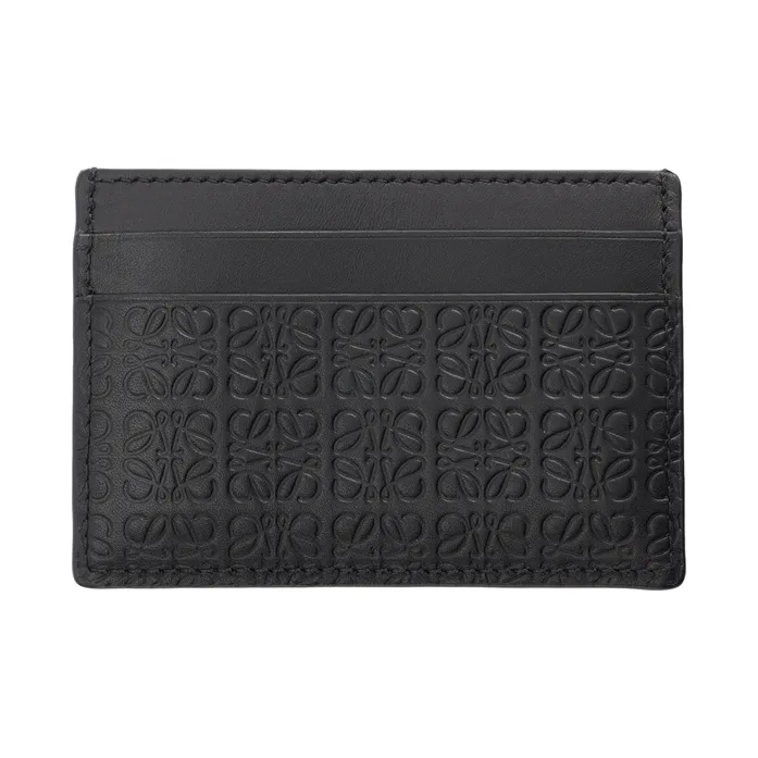 LOEWE Cow Leather Card Holder Women's Black-2