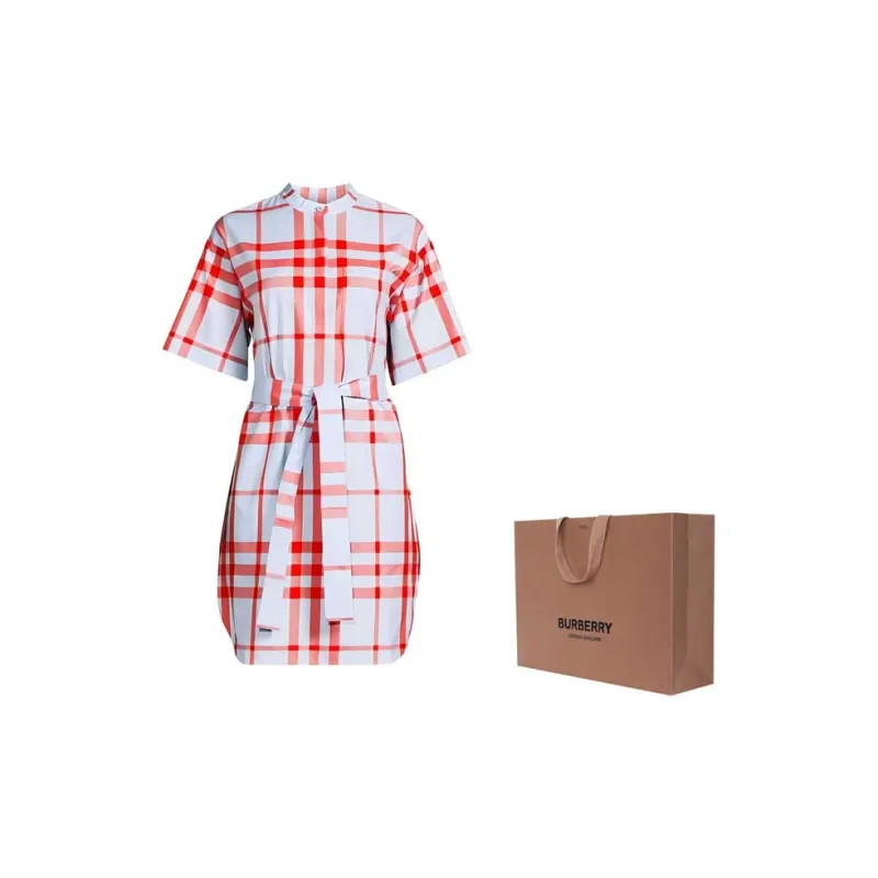Burberry Short Sleeved Dresses Women's Multicolor-1