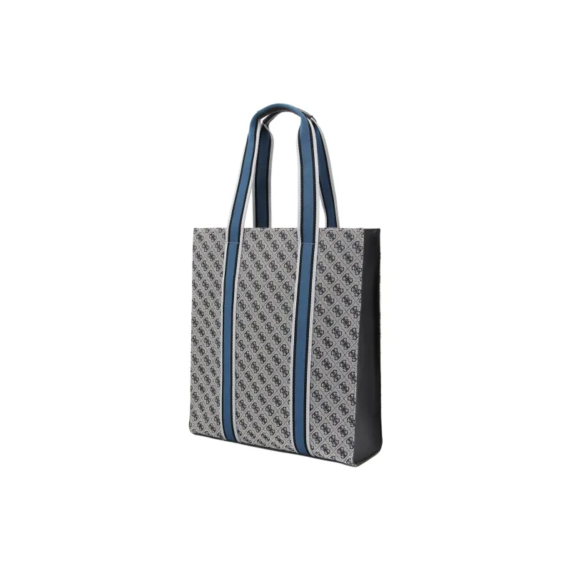 GUESS Polyester Tote Bag Shopping Bag Handbag Medium Size Men's Gray Blue-2
