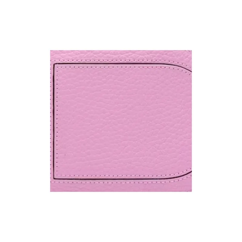 Delvau Pin Taurillon Soft Grain Leather Coin Purse Women's Orchid Pink-3