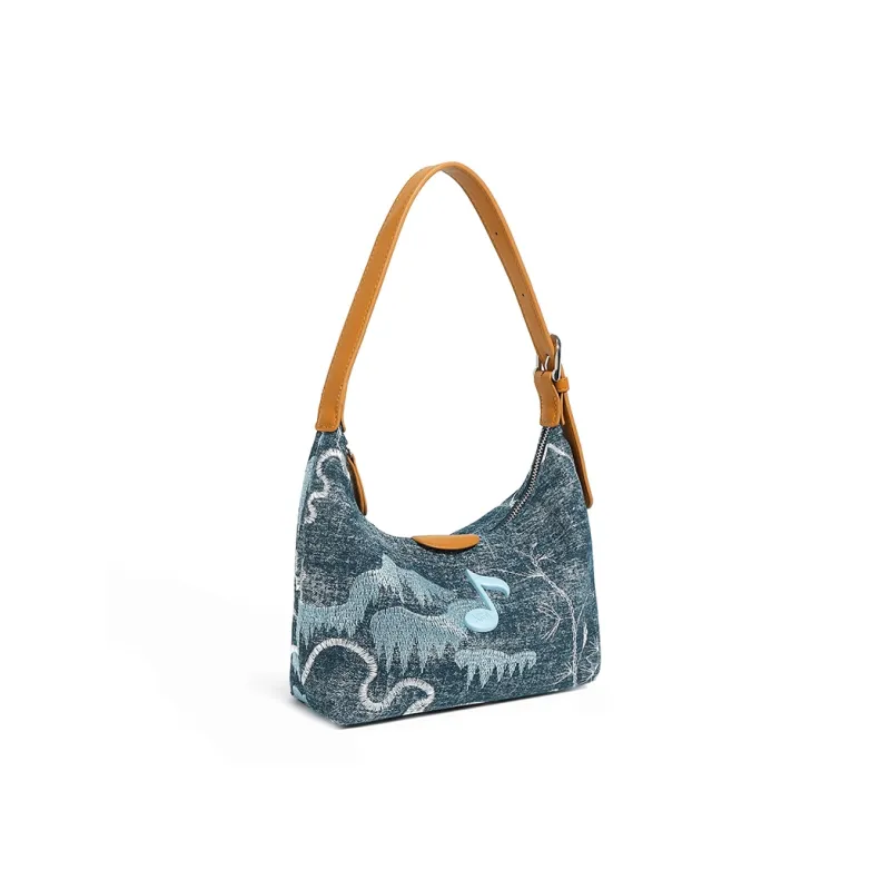 KKA Denim Handbag Shoulder Bag Women's Blue-4