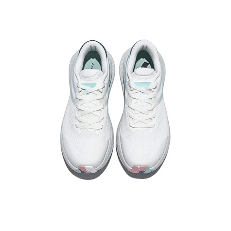 CHAOJIANTA Anti Slip Wear Resistant Low Top Running Shoes Women's White Green Blue-2