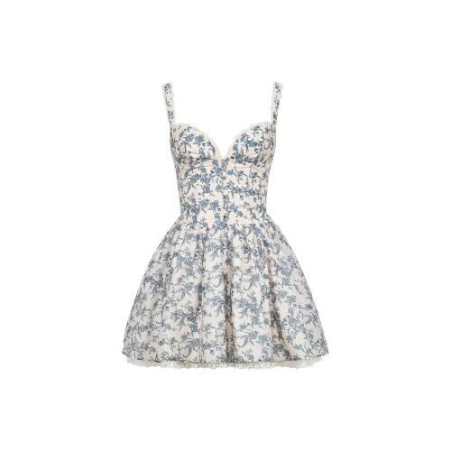 HOUSE OF CB BRIGITTE Slip Dresses Women's Porcelain Print