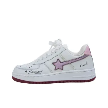 BOOM GUY Skateboard Shoes Unisex Low Top Burgundy