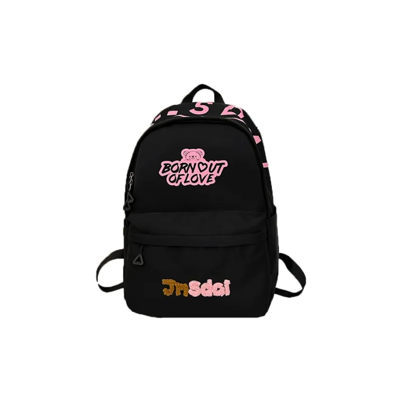 KAKAXI Nylon Backpack Black/White/Yellow/Green/Pink-0
