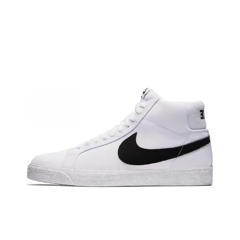 Nike Sb Blazer Mid Canvas White Black-0