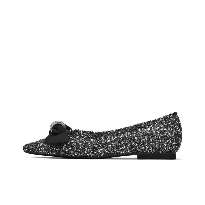 73Hours Romantic Formula Women's Casual Shoes 1cm Women's Silver Black-0