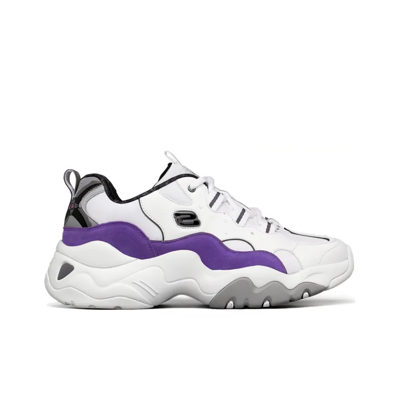 Skechers One Punch Man X Skechers D'lites 3.0 Low Top Running Shoes White/Purple-1