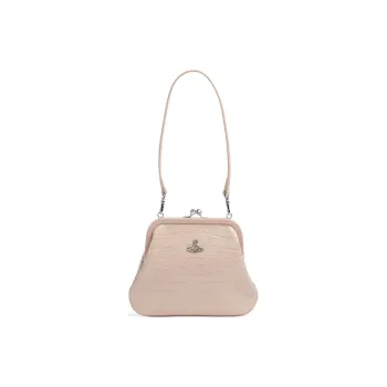 Vivienne Westwood Embossed Calfskin Handbag Shoulder Bag Women's Antique Pink