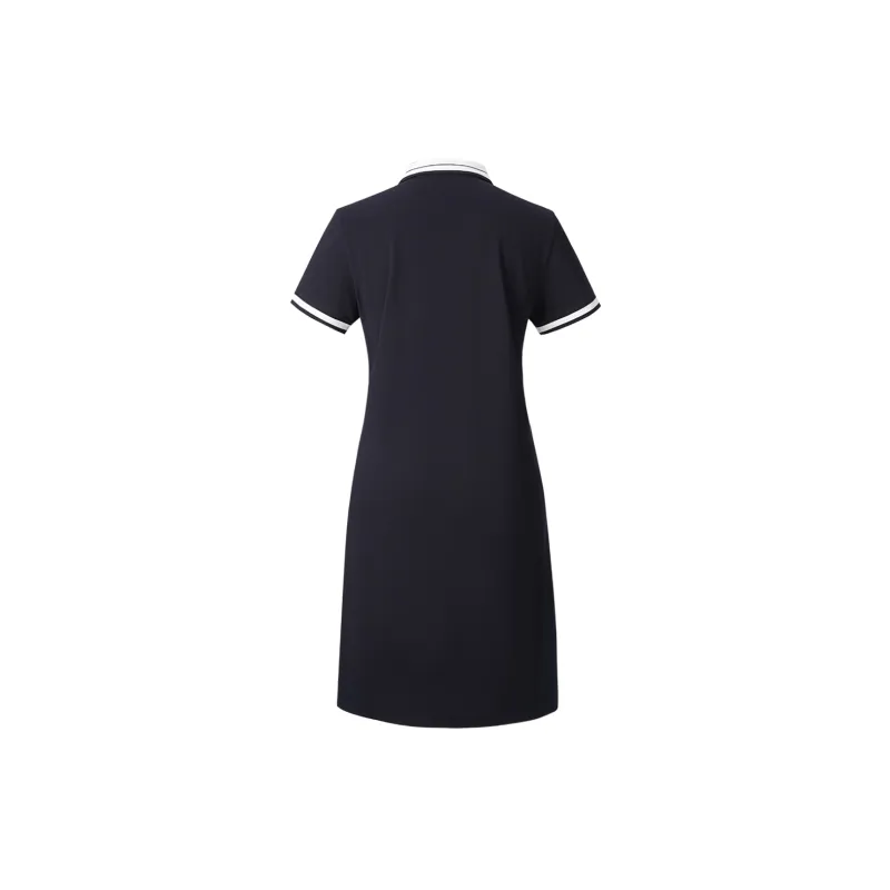 HLA Short Sleeved Dress Women's Navy Blue-1