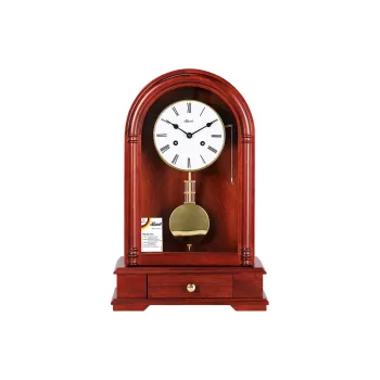 HENSE Mechanical Movement Living Room Decoration Table Clock Unisex White Dial HD50