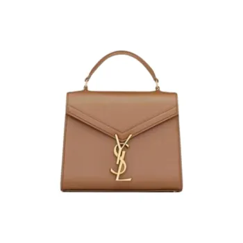 SAINT LAURENT Calfskin Portable Crossbody Bag, Shoulder Bag Mini Women's Brown