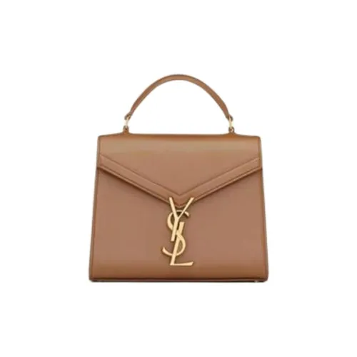 SAINT LAURENT Calfskin Portable Crossbody Bag, Shoulder Bag Mini Women's Brown