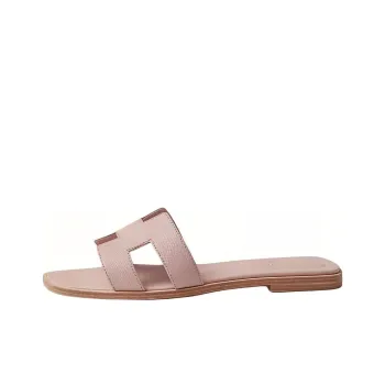 HERMES Oran Slide Slippers Women's Pink
