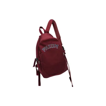 POY Nylon Fabric Student Backpack For Boys And Girls Regular Unisex Burgundy