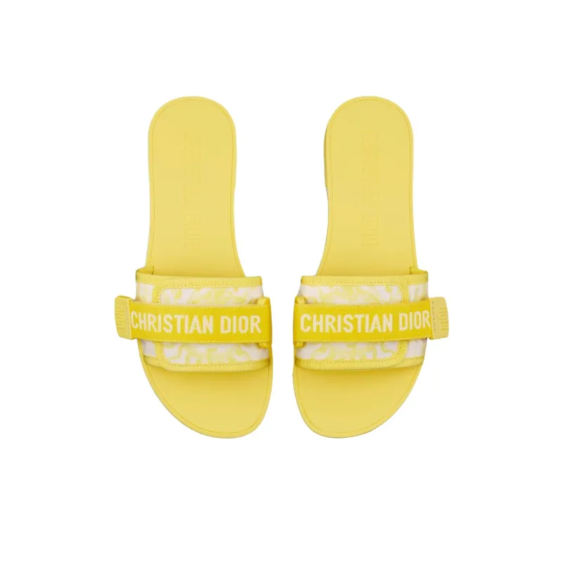 DIOR Diorevolution Slide Slippers Women's Yellow-3