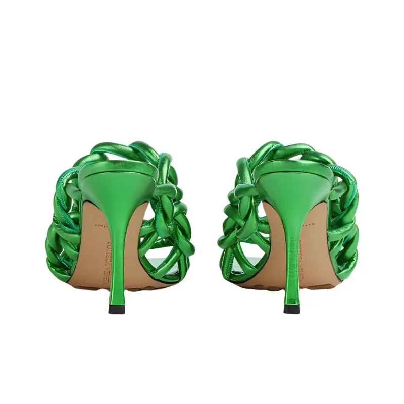 Bottega Veneta Stretch Slip Resistant Stylish Sandals Women's Green-4