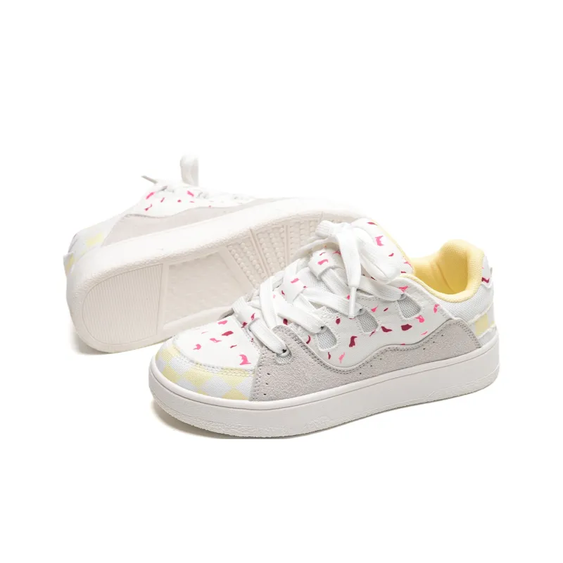 Anime Story Slip Resistant, Abrasion Resistant, Lightweight, Breathable Low Top Skateboard Shoes Women's Cranberry-4