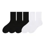 5 Pack[Crew Black 3][Crew White 2][Massage Cut Bottom]