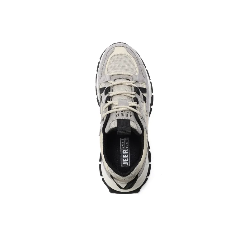 JEEP SPIRIT Slip Resistant, Abrasion Resistant, Breathable, Impact Resistant Low Top Chunky Sneakers Men's Light Sandy-4