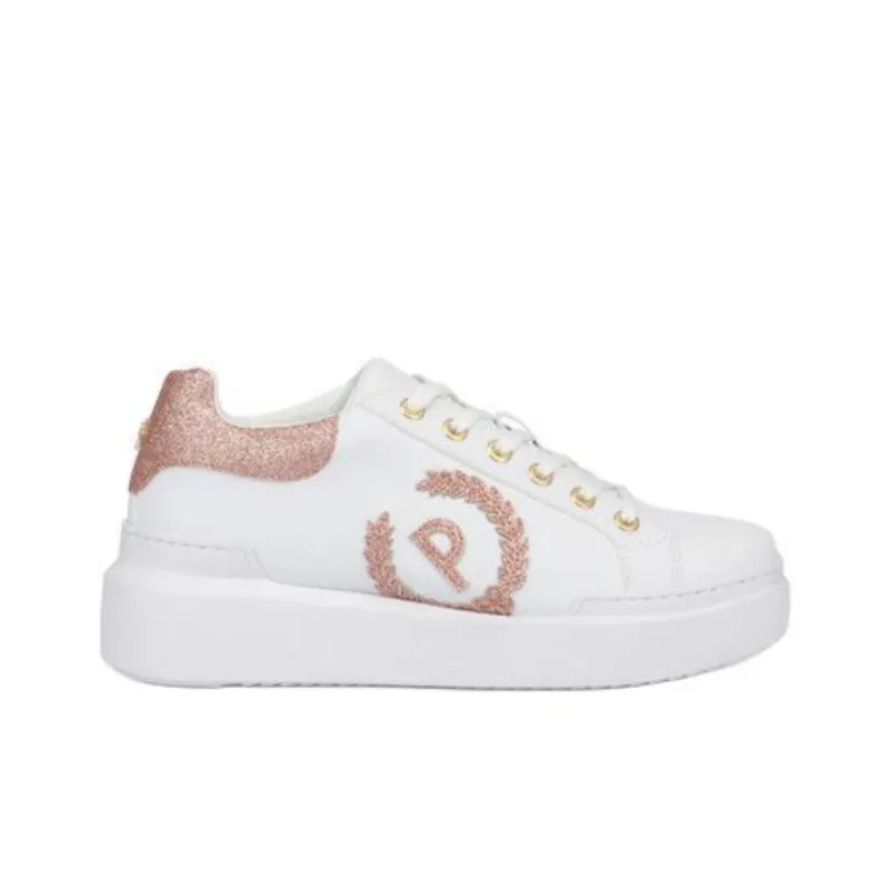 Pollini Carrie Skateboard Shoes 4.5cm Women's White-1