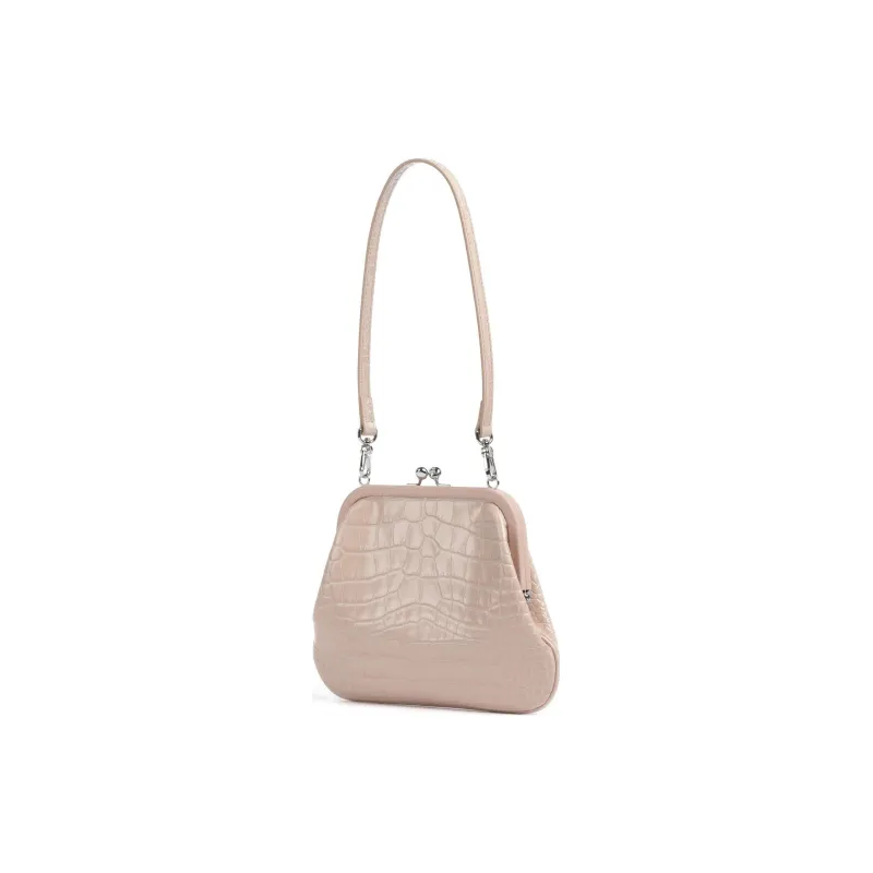 Vivienne Westwood Embossed Calfskin Handbag Shoulder Bag Women's Antique Pink-1