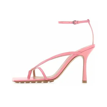 Bottega Veneta Squared Toe Strap Detailed Sandals Women's