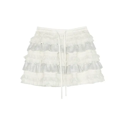 Summer Hooray Casual Short Skirts Women's White