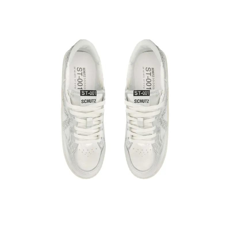 Schutz ST-001 Low-Top Skateboard Shoes Women's Silver-4