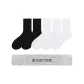 5 Pack[Crew Black 2-Crew White 3][Mesh Cut Bottom]