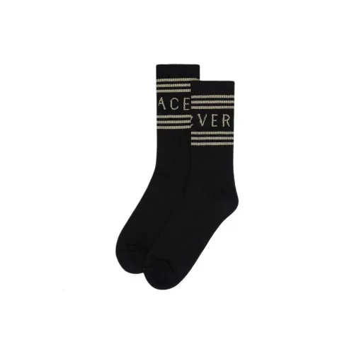 VERSACE SS24 Mid Calf Socks Men's 1 Pack Black