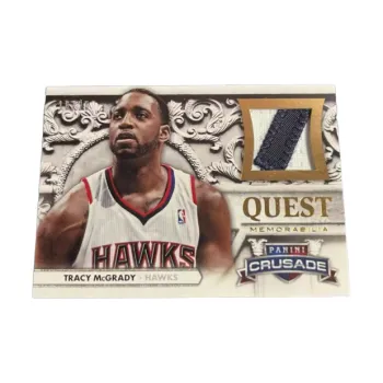 PANINI 13 14 Hawks Crusaders 25 Panel Patch Material Tracy McGrady Player Card Product Access Sports Cards 1 Pc