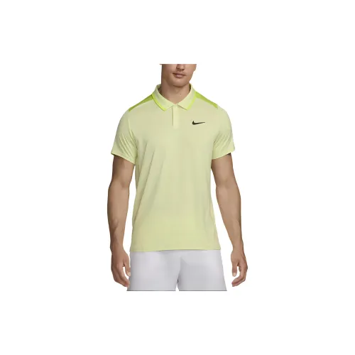 Nike Polo Shirts Men Yellow Green