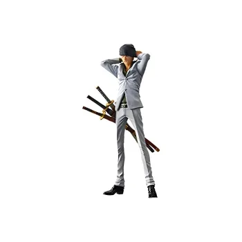 BANPRESTO Roronoa Zoro Glass Factory King Of Artist One Piece Roroya Zoro White Ver. Scale Figures 26cm