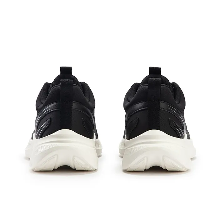 361° Anti Slip Wear Resistant Low Top Running Shoes Men's Black White-3