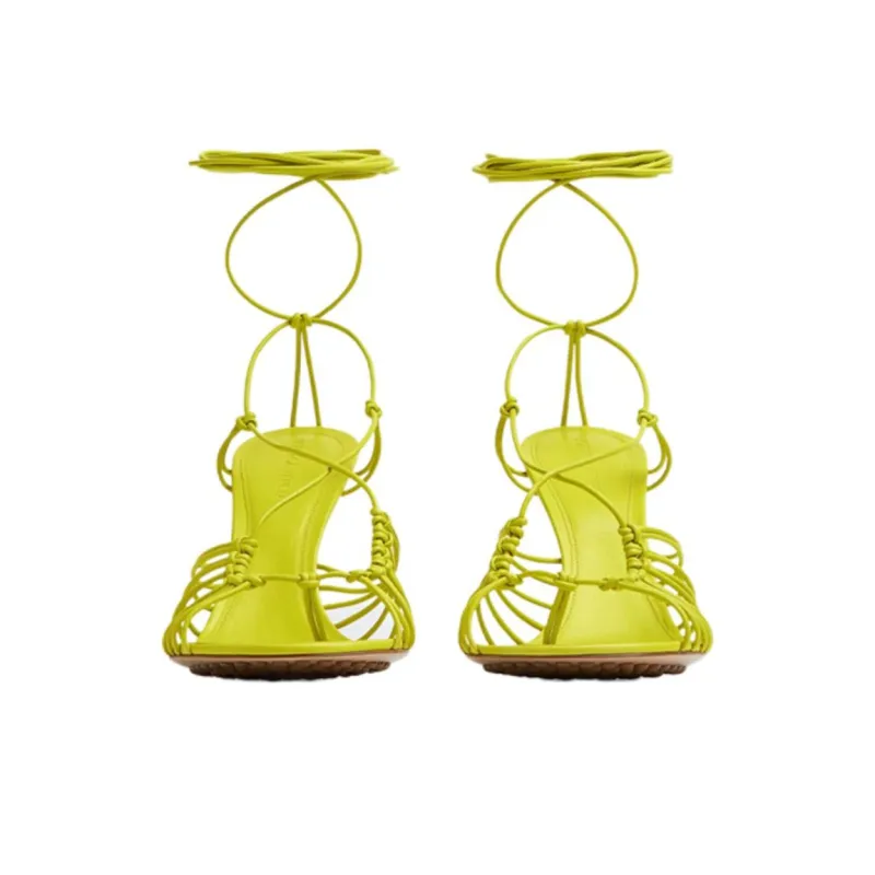 Bottega Veneta Dot Stylish Sandal Women's Yellow-2