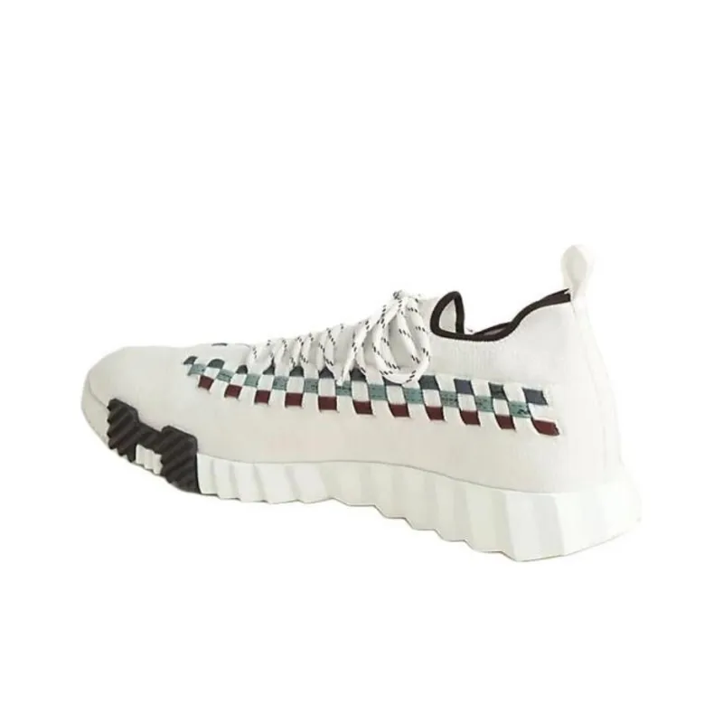 HERMES Fle Low Top Casual Shoes Men's Green-2