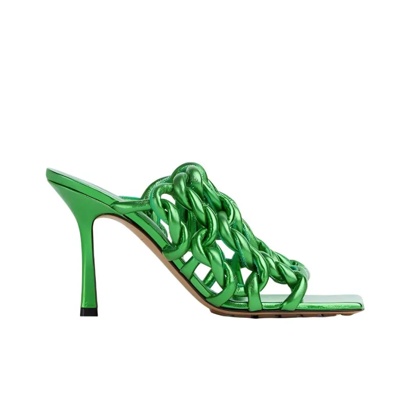 Bottega Veneta Stretch Slip Resistant Stylish Sandals Women's Green-1