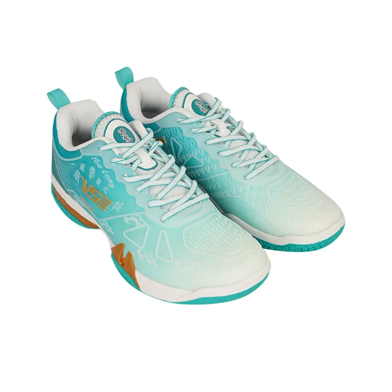 Venson Snake Shoes Coverage Wear-Resistant Low-Top Badminton Shoes Unisex Green Dove-1