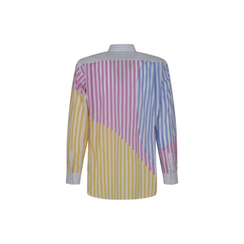 COMME DES GARCONS SHIRT Striped Panelled Shirt-1