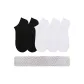 5 Pack[No-Show Socks Black 2-No-Show Socks White 3][Footback Mesh]